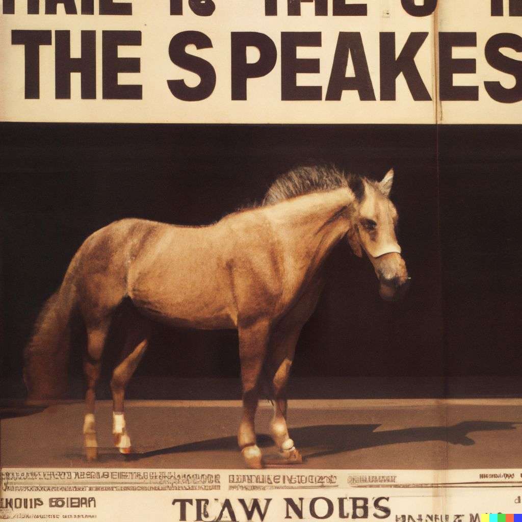 a horse, front page of The New York Times, 1980